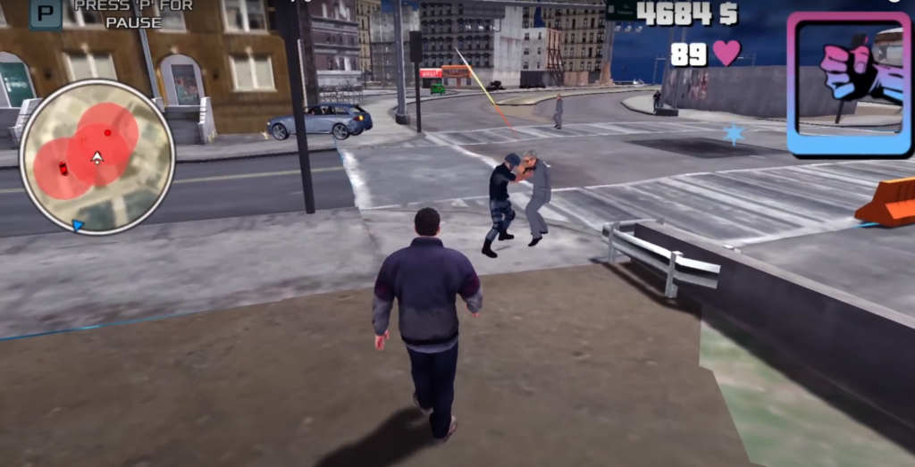2 NPC Peleando en plena calle tras provocarles.