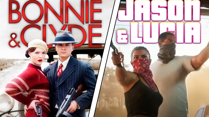 Comparación entre Bonnie and Clyde y Jason y Lucía de GTA 6