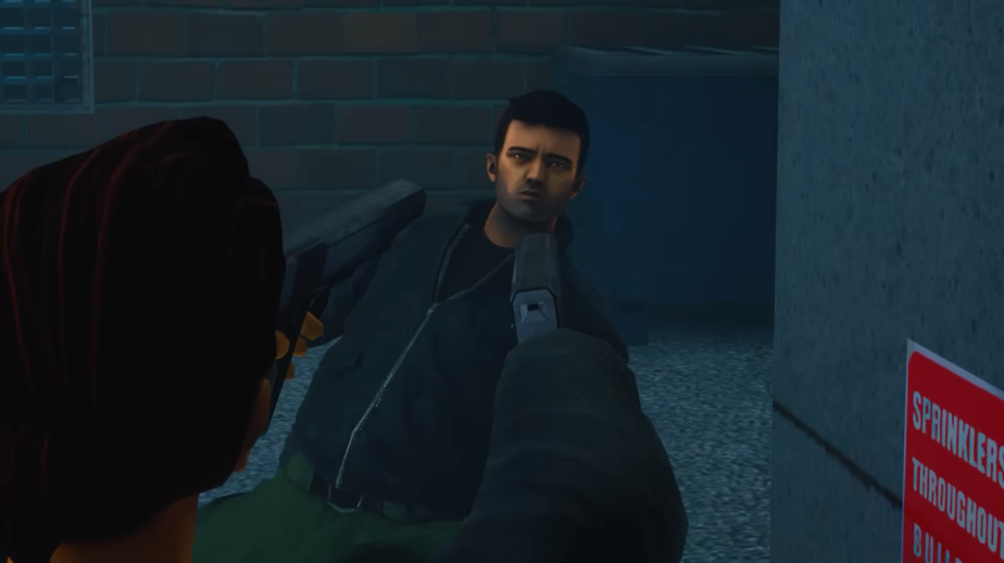 Claude Speed de GTA 3 es traicionado por su novia.