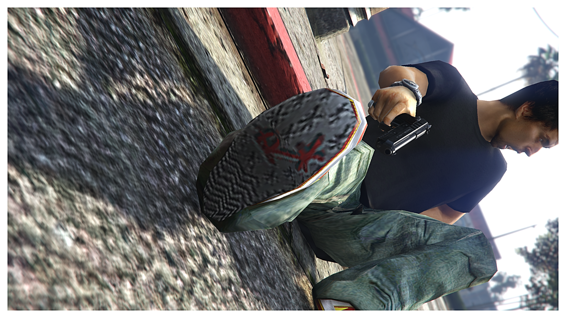 Zapatilla con logo de Rockstar Games